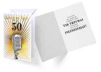 Opakowanie Karnet B6 GS-008 Urodziny 50 mikrofon