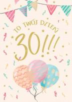 Opakowanie Karnet B6 PR-103 Urodziny 30