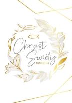 Opakowanie Karnet B6 PR-179 Chrzest złoty wianek