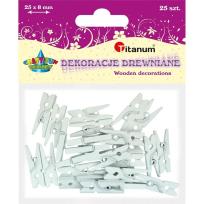 Opakowanie Klamerki drewniane białe 25szt