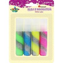 Opakowanie Klej z brokatem Duo mix 4szt