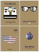 Opakowanie Kołonotes B6 /120 kartkowy w kratkę. Kremowa seria 946K, 902K i 922K. Skolarik (mix wzorów)