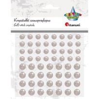 Opakowanie Kryształki samoprzylepne okrągłe bladoróżowe 60szt