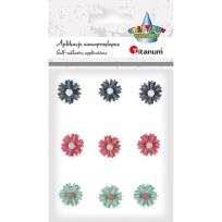 Opakowanie Kwiatki samoprzylepne z żywicy margerytki mix 9szt