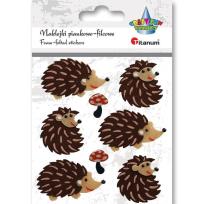 Opakowanie Naklejki filcowo-piankowe 3D jeże mix 8szt