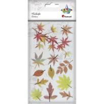 Opakowanie Naklejki foliowe liście pomarańczowe, zielone