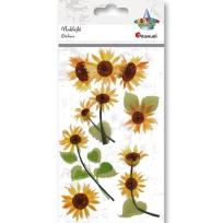 Opakowanie Naklejki foliowo-papierowe 3D słoneczniki mix 9szt