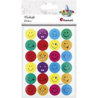 Opakowanie Naklejki papierowe emotikony 18mm mix 24szt