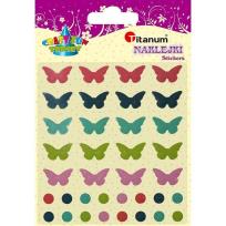 Opakowanie Naklejki wypukłe lakierowane motyle, kółka 36szt