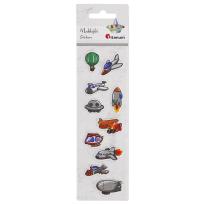 Opakowanie Naklejki wypukłe miękkie latające pojazdy 10szt