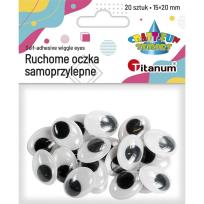 Opakowanie Oczy samoprzylepne bez rzęs 15x20 mm owalne 20szt