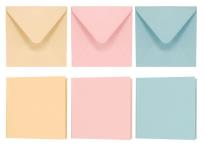 Opakowanie Papeteria 14x14cm korowa 5 kopert + 5 kart