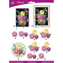 Opakowanie Papier do decoupage 3D bukiet arkusz