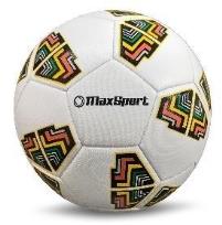 Opakowanie Piłka nożna Max Sport biała z wieloma kolorami