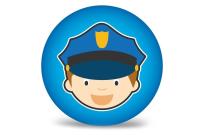 Opakowanie Piłka PVC 230MM - Policjant