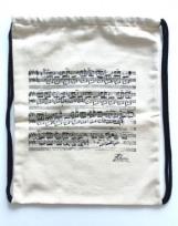Opakowanie Plecak - Worek bawełniany naturalny ''Nuty Chopina