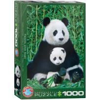Opakowanie Puzzle 1000 Panda i dziecko 6000-0173