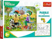 Opakowanie Puzzle 24 + kolorowanka Rodzina Treflików TREFL