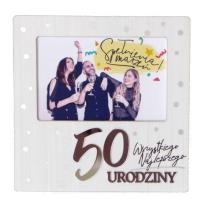 Opakowanie Ramka Moments RM-020 Urodziny 50 biała