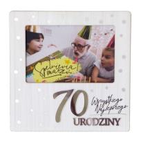 Opakowanie Ramka Moments RM-022 Urodziny 70 biała