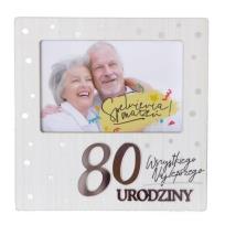 Opakowanie Ramka Moments RM-023 Urodziny 80 biała