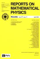 Okładka książki Reports on Mathematical physics 87/2 2021