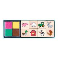 Opakowanie Stempelki Drewniane - Zwierzęta na Farmie