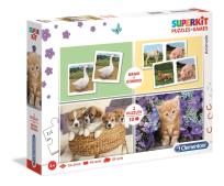 Opakowanie Superkit Puzzle 2x30 + Memo + Domino Animals