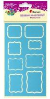 Opakowanie Szablon plastikowy 105x180mm ramki mix
