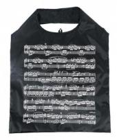 Opakowanie Torba na zakupy składana czarna w pięciolinie