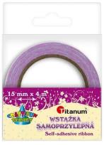 Opakowanie Wstążka samoprzylepna różowa w białe groszki