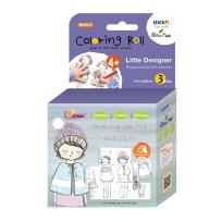 Opakowanie Zestaw kolorowanek w rolce mała projektantka zima 3 Rolki