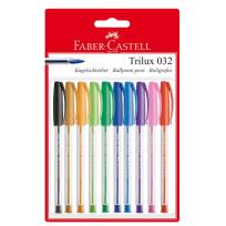 Opakowanie Długopis Faber-Castell Trilux 032 Colour Blister 10 sztuk