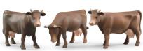 Opakowanie Figurka krowy brązowej w trzech pozach