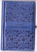 Okładka książki Kalendarz nauczyciela 2021/2022 niebieski filigr.
