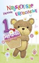 Opakowanie Kartka okolicznościowa Urodziny Roczek N06