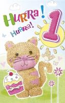 Opakowanie Kartka okolicznościowa Urodziny Roczek N08