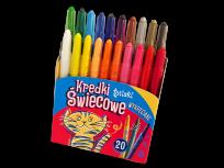 Opakowanie Kredki świecowe Tetis wykręcane 20 kolorów