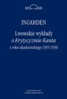 Okładka książki Lwowskie wykłady o Krytyzmie Kanta z roku akademickiego 1935/1936