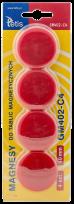 Opakowanie Magnesy do tablic czerwone 40mm/4