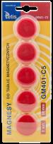 Opakowanie Magnesy do tablic Tetis czerwone 30mm/5