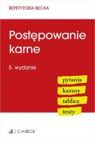 Okładka książki Postępowanie karne. Pytania. Kazusy. Tablice. Testy
