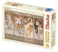 Opakowanie Puzzle 1000 Alfons Mucha, Cztery pory roku
