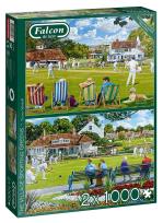 Opakowanie Puzzle 2x1000 Falcon Krykiet & Boule G3