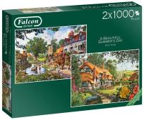 Opakowanie Puzzle 2x1000 Falcon Piękny letni dzień G3