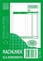 Opakowanie Rachunek dla konsumenta A6 wielokopia