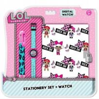 Opakowanie Zestaw z zegarkiem cyfrowym z pamiętnikiem i długopisem L.O.L. DI2202LOL