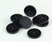 Opakowanie Znaczniki akryl czarne słońce orkągłe 22x3mm 10szt