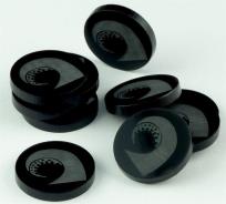 Opakowanie Znaczniki akryl czarne smok orkągłe 22x3mm 10szt