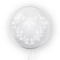 Opakowanie Balon 45cm Serce kwiatowe TUBAN